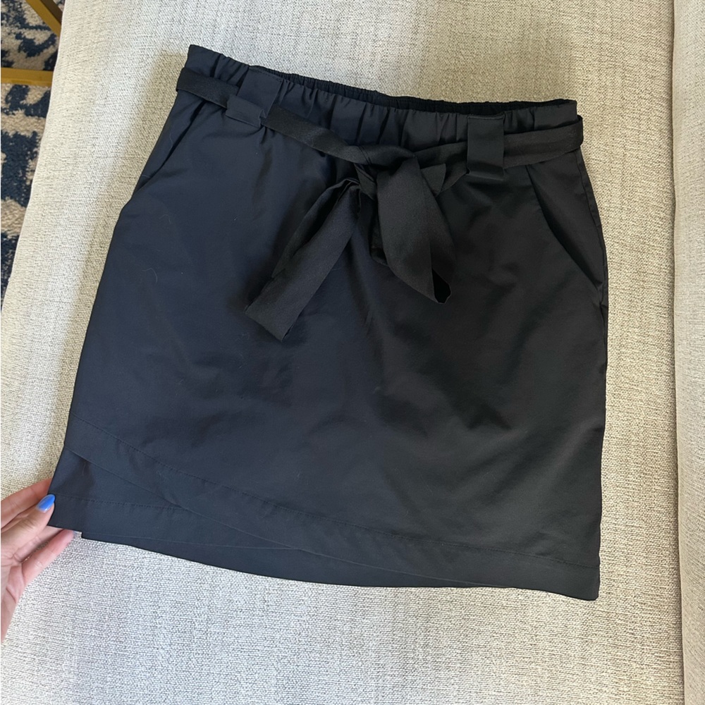 Athleta Black Tie-Waist Skort